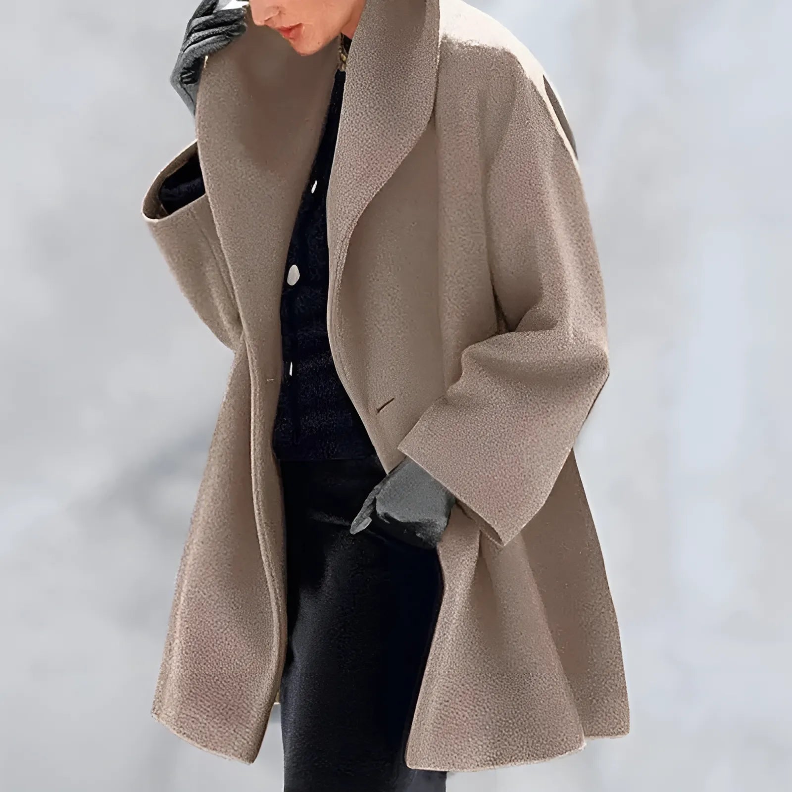 Winterjas Dames Trenchcoat - Pailletten Glitter Jas Lange Mouw Casual Party