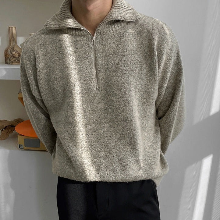 Quarter Zip Trui – Tijdloze Luxe Herenmode