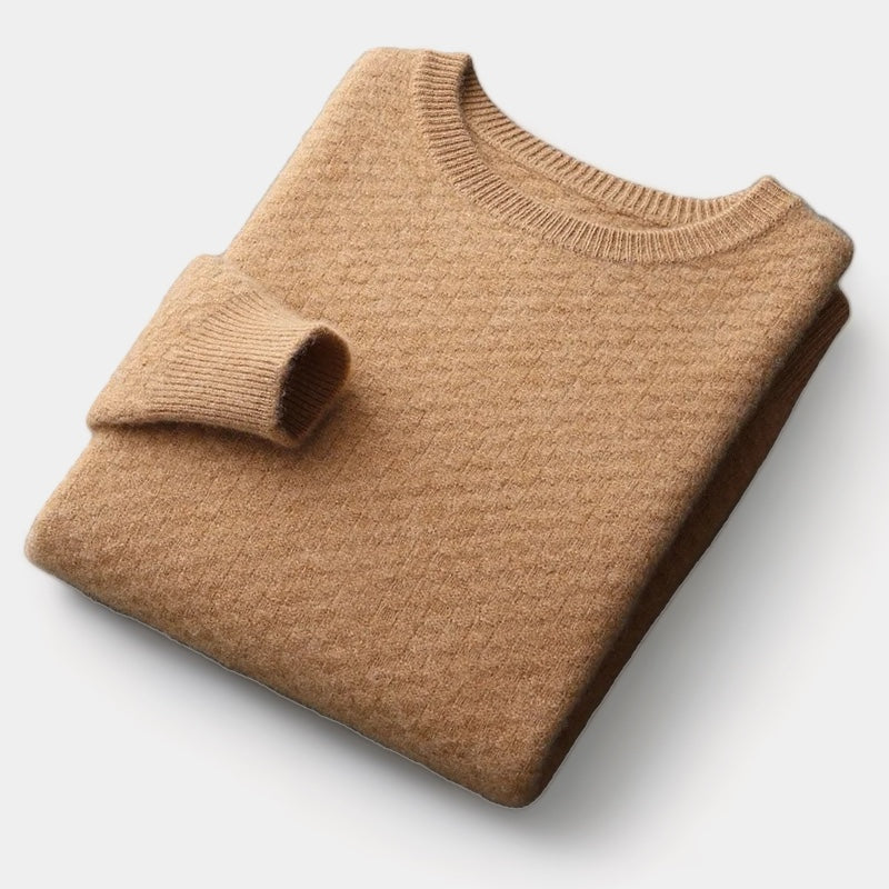 Merino Wol Geruite Trui – Luxe Herenmode