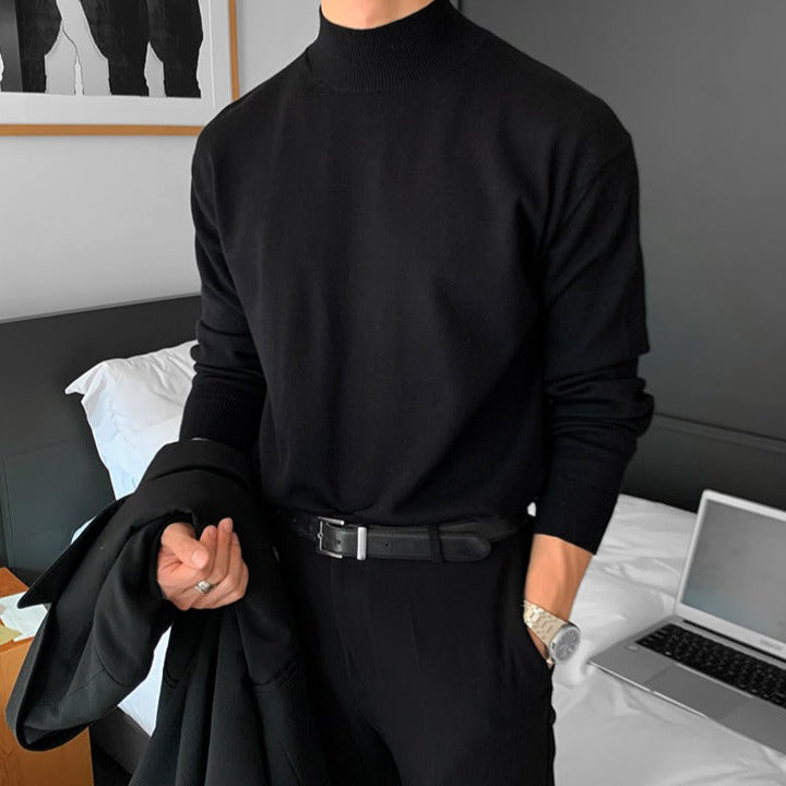 Half Turtleneck Sweater – Slim Fit Luxe Herenmode