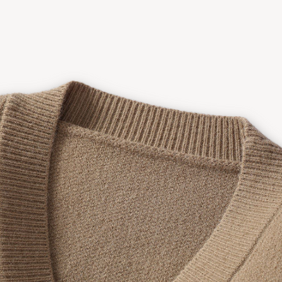 Heren Gebreid Vest – Wolmix Cardigan met Knopen