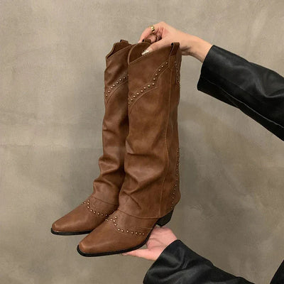 Sierra Kniehoge Cowboy Laarzen Dames