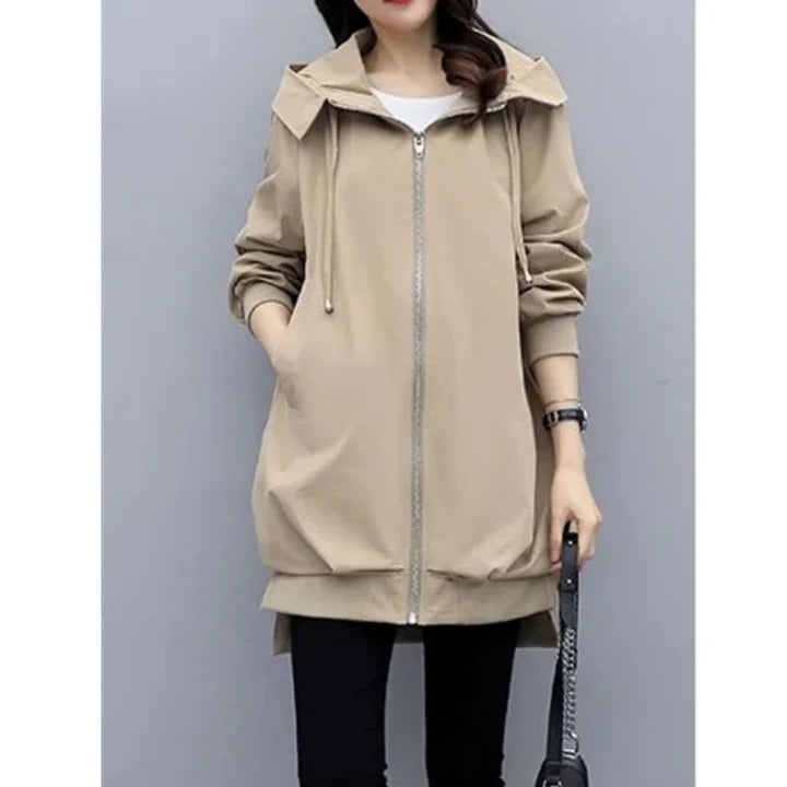 Trenchcoat Tussenjas Dames met Capuchon