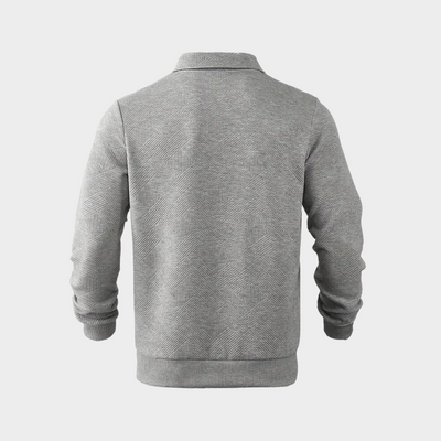 Luxe Quarter Zip Trui met Geometrisch Design – Heren
