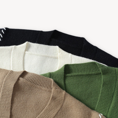 Heren Gebreid Vest – Wolmix Cardigan met Knopen