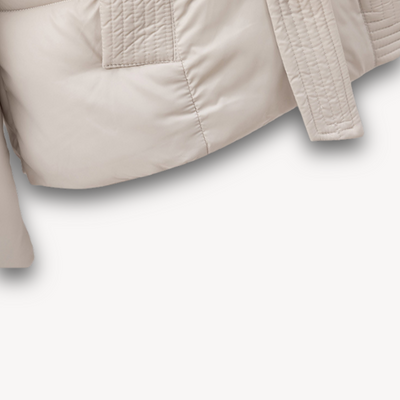 Dames Gewatteerde Winterjas met Kap & Ceintuur – Lichtgewicht & Warm