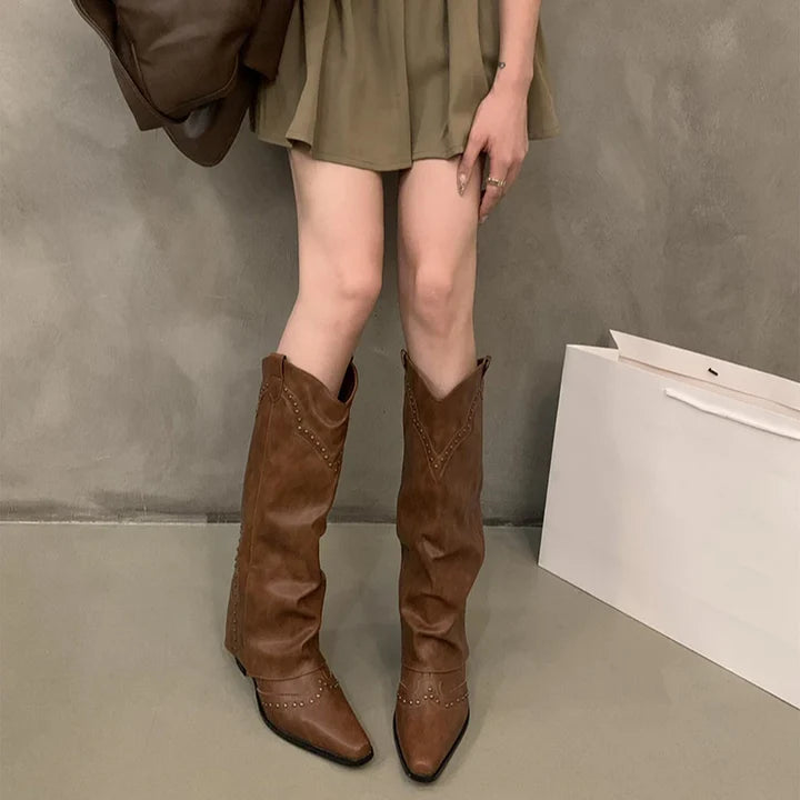 Sierra Kniehoge Cowboy Laarzen Dames