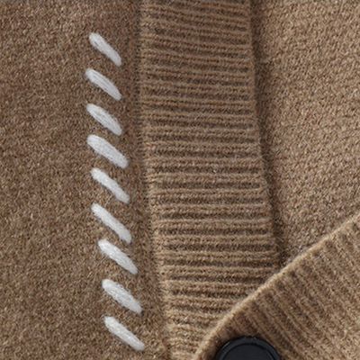 Heren Gebreid Vest – Wolmix Cardigan met Knopen