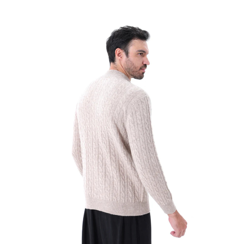 100% Cashmere Woven Half Zip