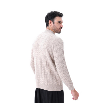 100% Cashmere Woven Half Zip