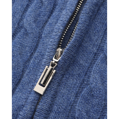 100% Cashmere Woven Half Zip