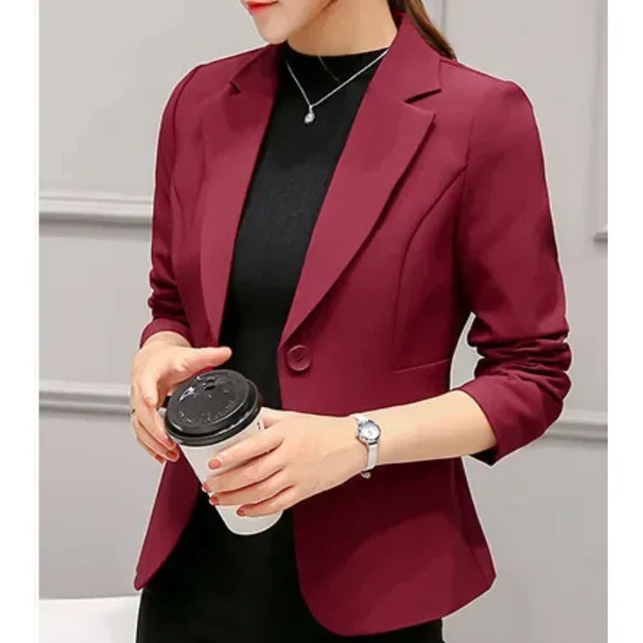 Dames Blazer met Enkele Knoop – Tijdloze All-Season Elegantie