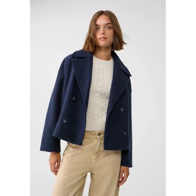 Getailleerde Double-Breasted Dames Jas – Chic & Veelzijdig