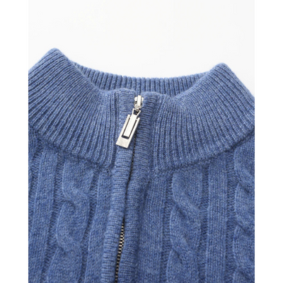 100% Cashmere Woven Half Zip