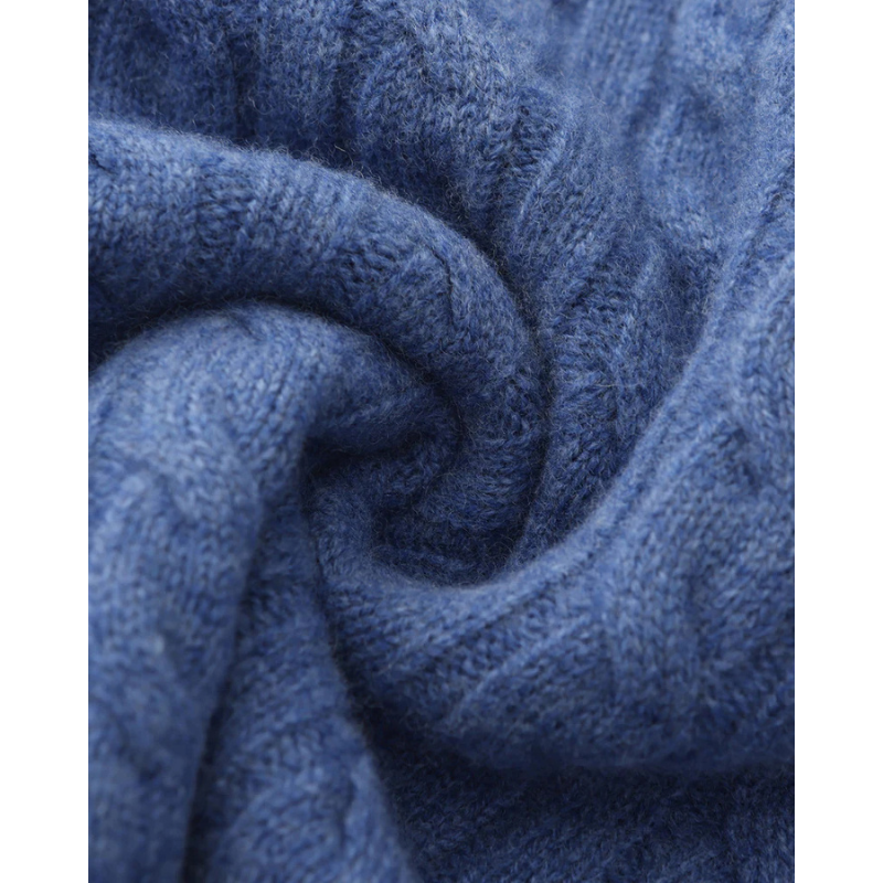 100% Cashmere Woven Half Zip