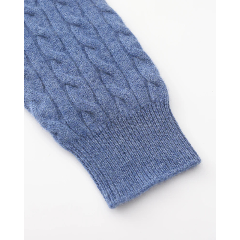 100% Cashmere Woven Half Zip