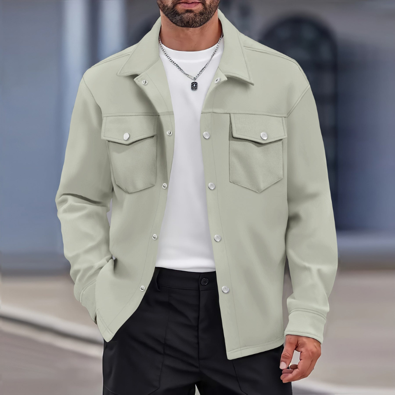 Heren Slim-Fit Blazer – Lichte Luxe Met Zakken