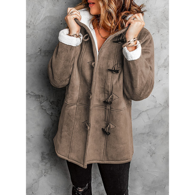 Dames Winterjas met Toggle Sluiting en Capuchon – Warm & Tijdloos