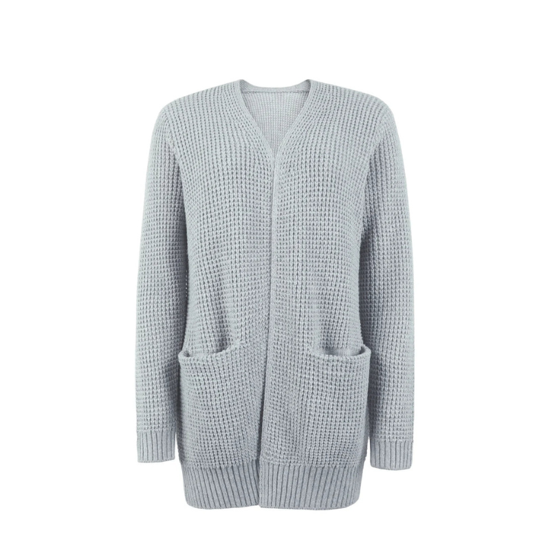 Dames Lange Gebreide Vest – Klassiek & Comfortabel