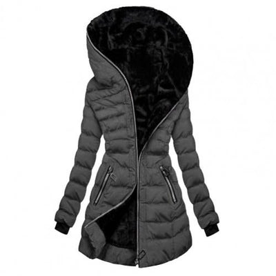 Dames Lange Winterjas – Warm, Stijlvol & Met Fleecevoering