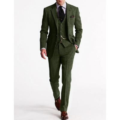 Heren 3-Delige Set – Klassieke Blazer, Vest & Broek