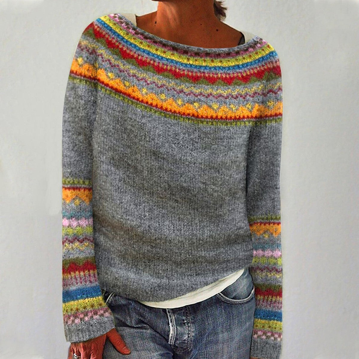 Elara – Vintage Gebreide Lente Trui