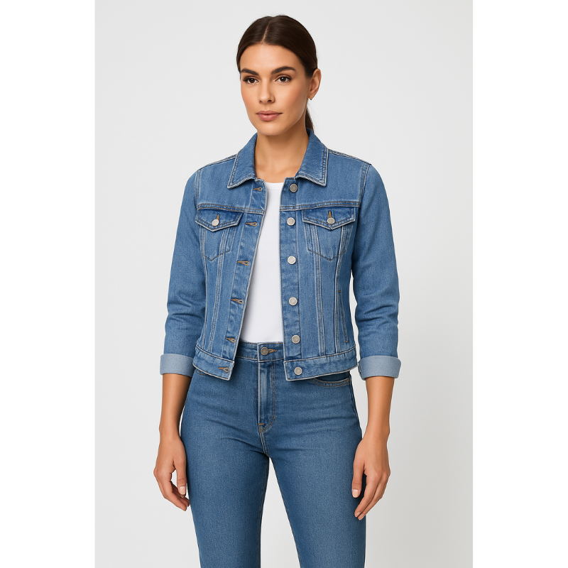 Siena – Korte Denim Jas voor Dames