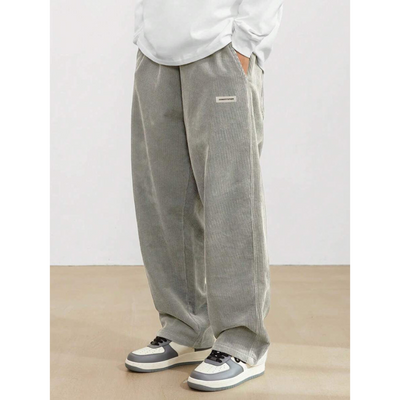 Heren Corduroy Broek – Loose-Fit met Rechte Pijp