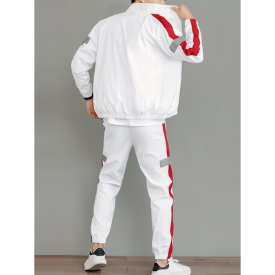 Heren Sportset – Reflecterende Zip-Up Jas & Joggingbroek in Ademend Design