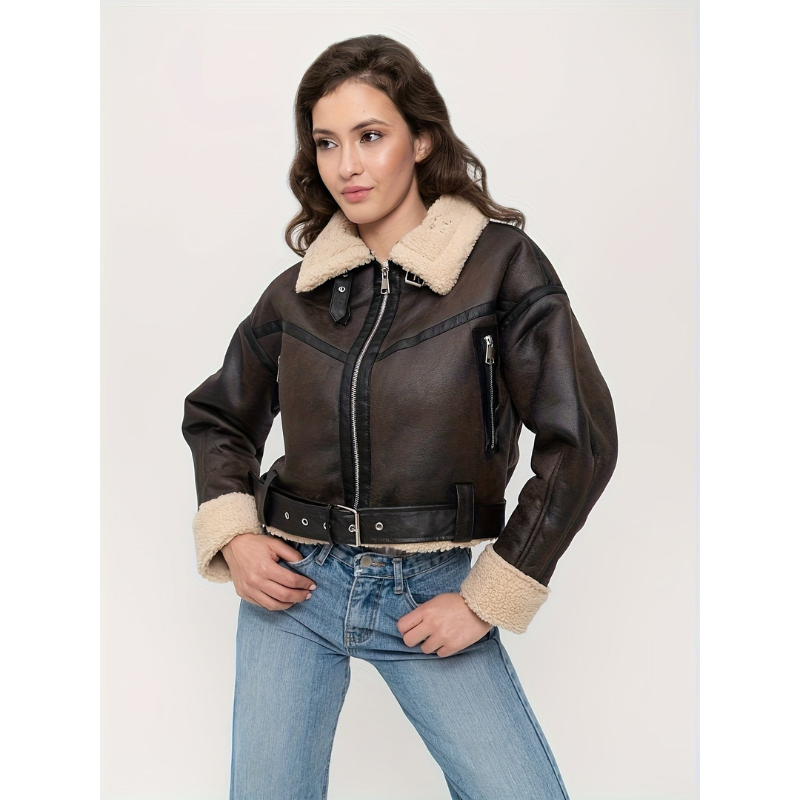 Dames Korte Jas met Reverskraag – Winterstijl