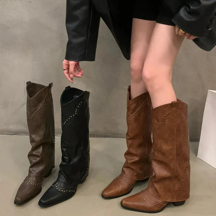 Sierra Kniehoge Cowboy Laarzen Dames