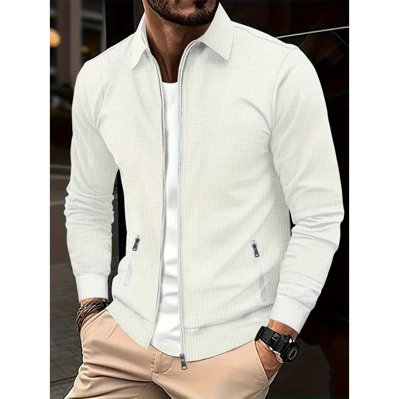 Heren Overshirt met Rits – Stijlvolle Tussenjas
