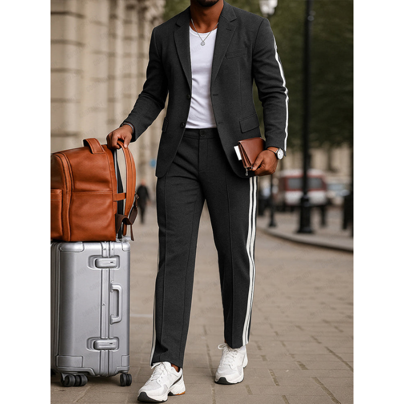 Modern Herenpak – Blazer & Broek met Side Stripe