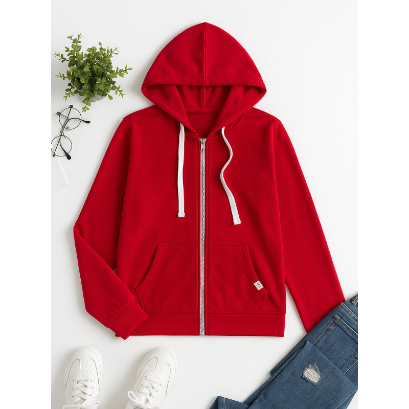 Dames Zip-Up Hoodie – Comfortabel & Tijdloos