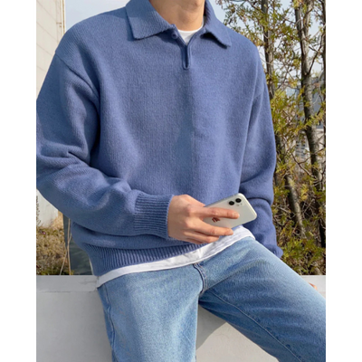 Wollen Button Polo