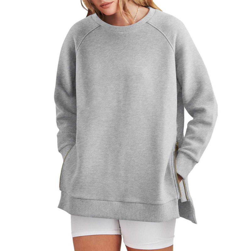 Dames Tuniek Sweatshirt met Rits