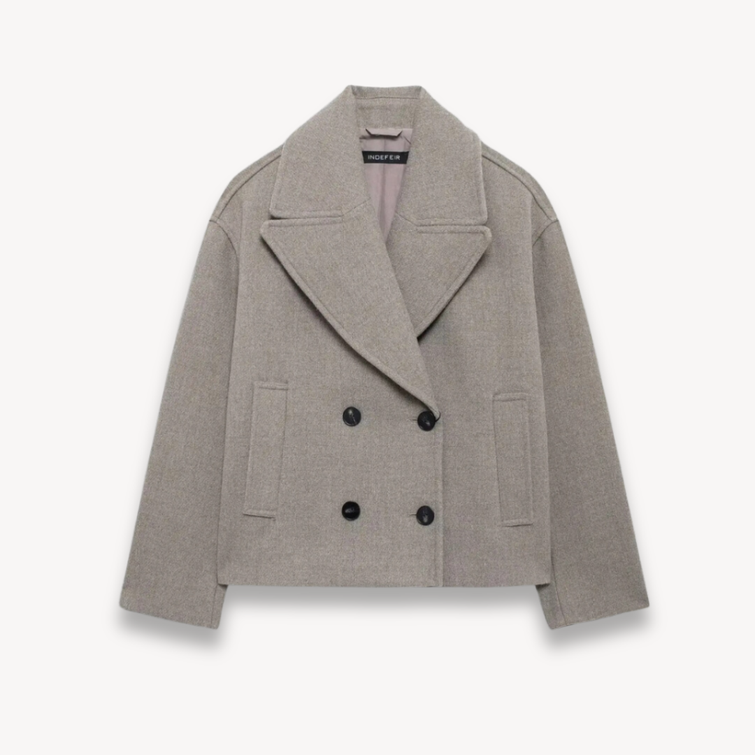 Dames Pea Coat – Klassieke Wol Mantel met Tijdloze Pasvorm