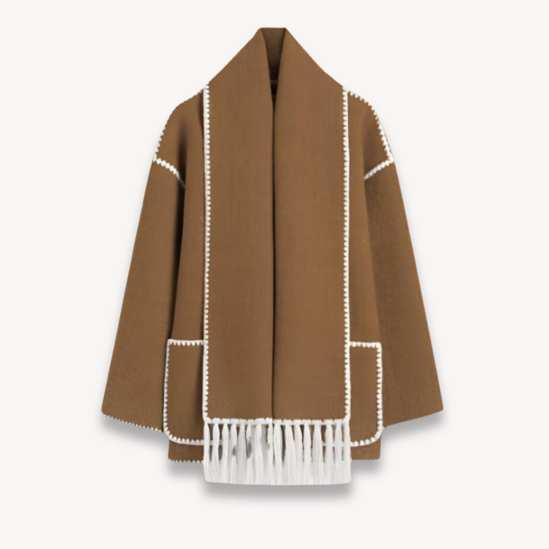Dames Winterjas met Bijpassende Sjaal – Warm & Elegant