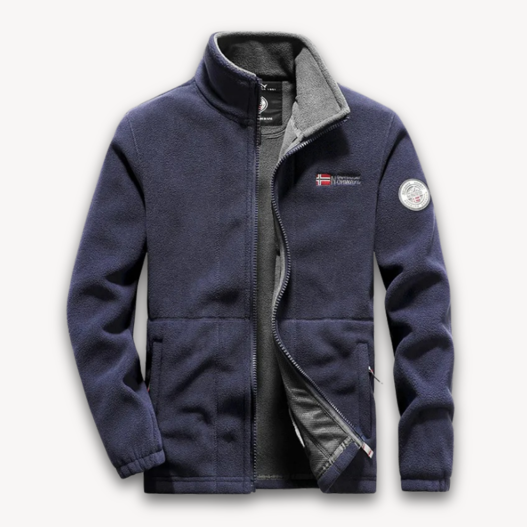 Heren Fleece Jas – Warme Outdoor Winterjas met Rits