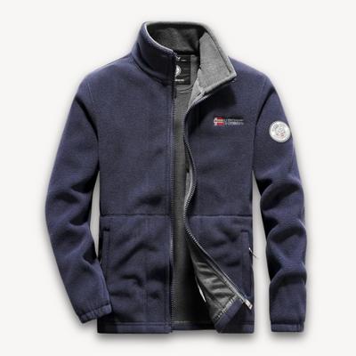 Heren Fleece Jas – Warme Outdoor Winterjas met Rits