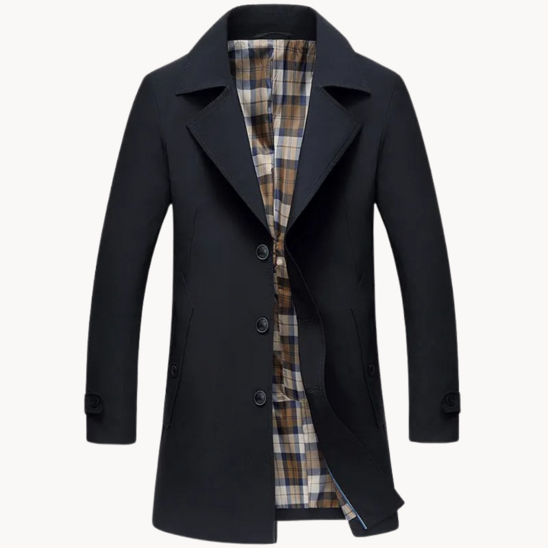 Heren Regenjas Trenchcoat – Tijdloze Winterjas Look met Elegante Stijl