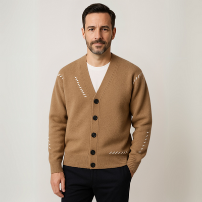 Heren Gebreid Vest – Wolmix, Luxe en Comfortabel