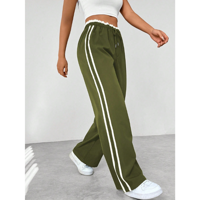 Milano Sportieve Wide-Leg Broek met Strependetail