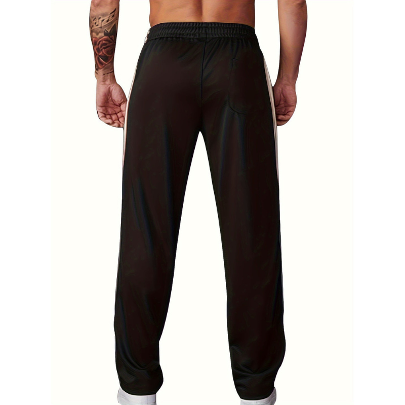 Heren Sportbroek – Lichtgewicht Gebreid met Losse Fit & Zijstreep