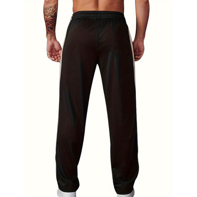 Heren Sportbroek – Lichtgewicht Gebreid met Losse Fit & Zijstreep