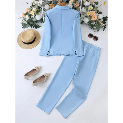 Klassieke Dames Blazer Set met Reverskraag