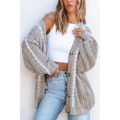 Dames Ribgebreid Vest met Strependetail