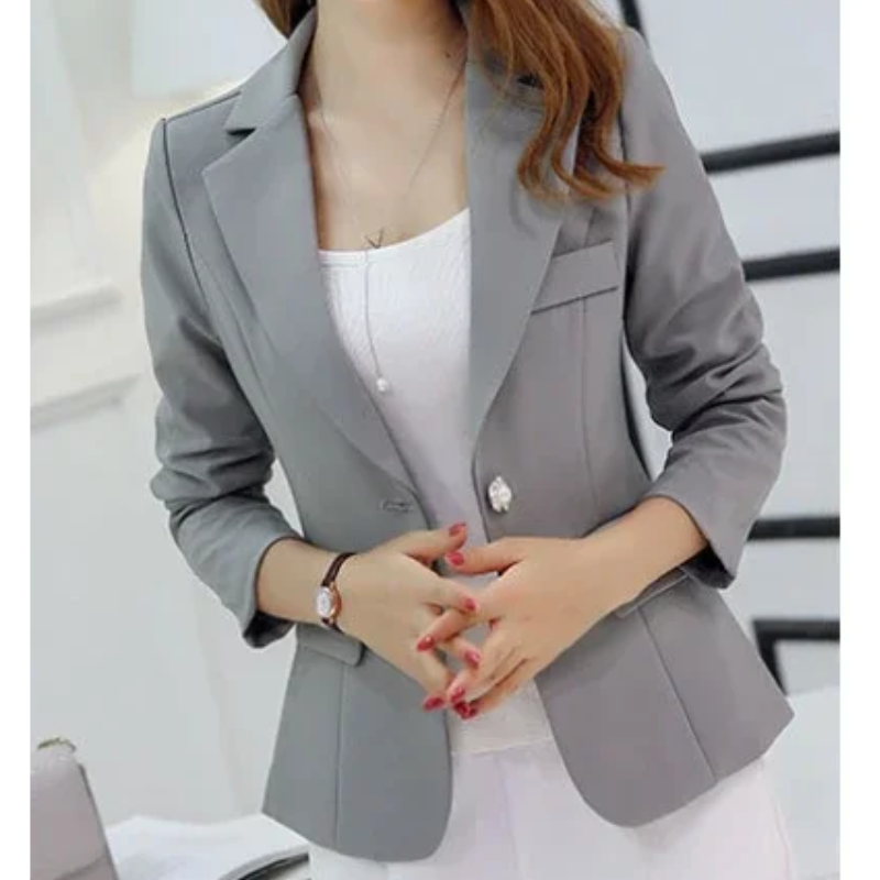 Dames Blazer met Enkele Knoop – Tijdloze All-Season Elegantie