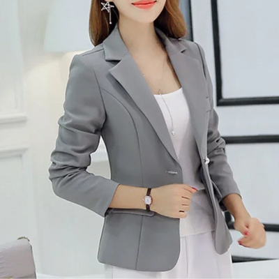 Dames Blazer met Enkele Knoop – Tijdloze All-Season Elegantie