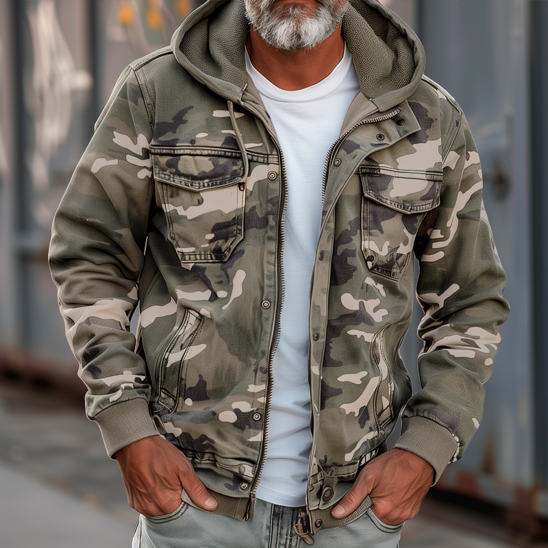 Emiliano Cargo Jas met Capuchon – Camouflage